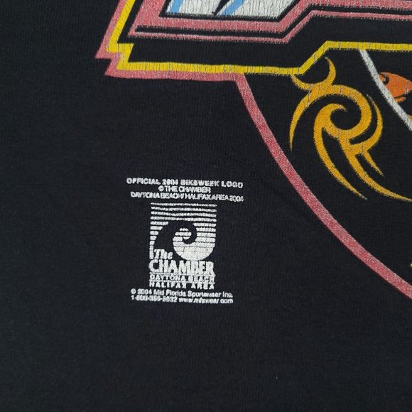Daytona Beach Bike Week 2004 T Shirt Size M 63 Years Short Sleeve Black - Picture 11 of 12